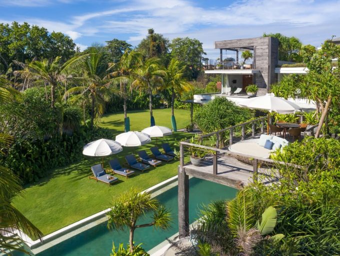 012 Noku Beach House - Aerial shot from beach