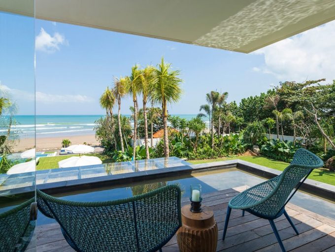 026 Noku Beach House - Terrace from master bedroom with beach view