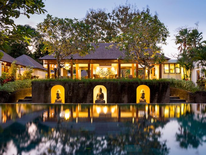 34. Villa Simona Oasis - The main pavillion lit up at night