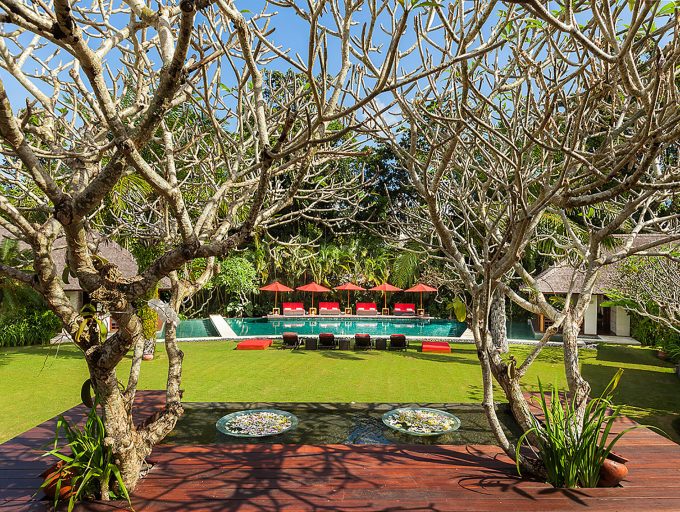 The Beji - View of the garden and pool